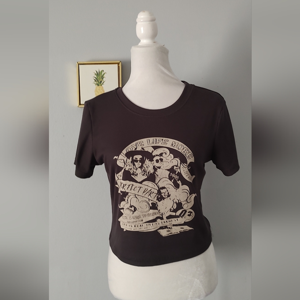 Dazy Top Blouse Girls Color Gray Size Large Short Sleeves Good Condition